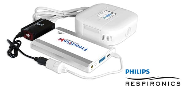 Freedom V² CPAP Battery with Philips Respironics DreamStation Go Travel CPAP