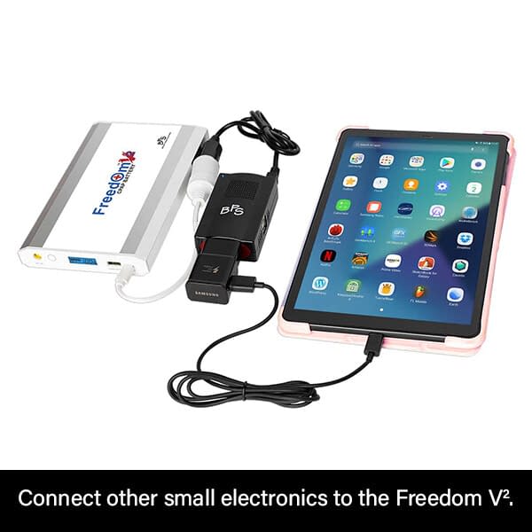 Freedom V² CPAP Battery Inverter Connection to Tablet
