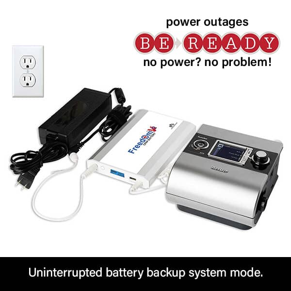 Freedom V² CPAP Battery Power Backup Connection to ResMed S9