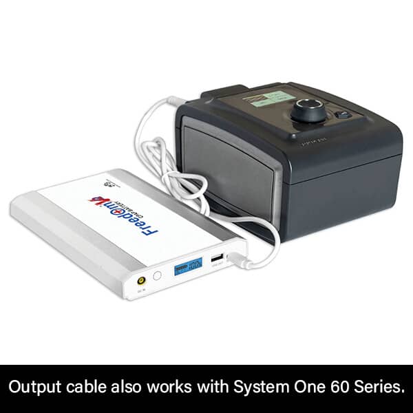 Freedom V² CPAP Battery Connection to Respironics System One 60 Series