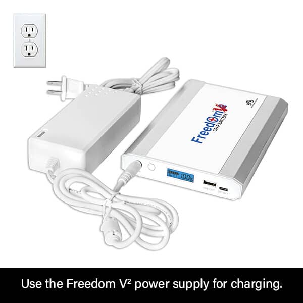 Freedom V² CPAP Battery Charging with Freedom V2 AC Power Supply