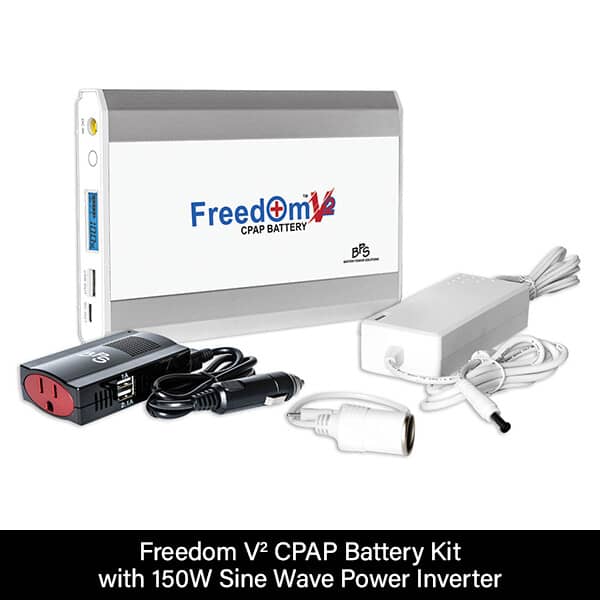 Freedom V² CPAP Battery Kit with 150W Sine Wave Power Inverter