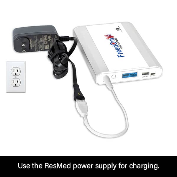 Freedom V² CPAP Battery Charging with ResMed AirMini Power Supply